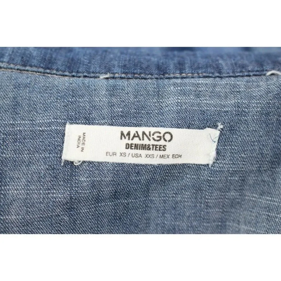 ladies MANGO long jean jacket size XXS - Picture 4 of 4